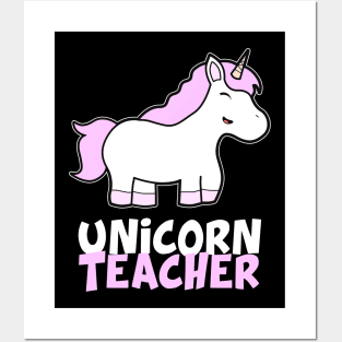 Pink Unicorn Teacher Posters and Art